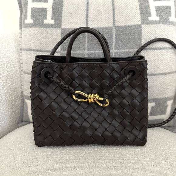 Bottega Veneta Small Andiamo in Fondant Woven Leather Bag - Picture 1 of 13